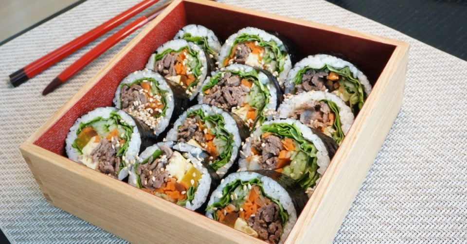 Beef(Bulgogi) Gimbap | Korean Rice Rolls