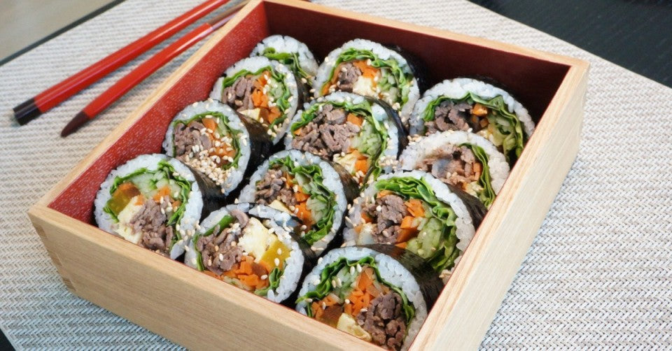 Beef(Bulgogi) kimbap | Korean Rice Rolls