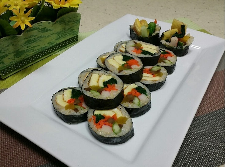 Original Hyunmi kimbap | Korean Rice Rolls made with brown rice